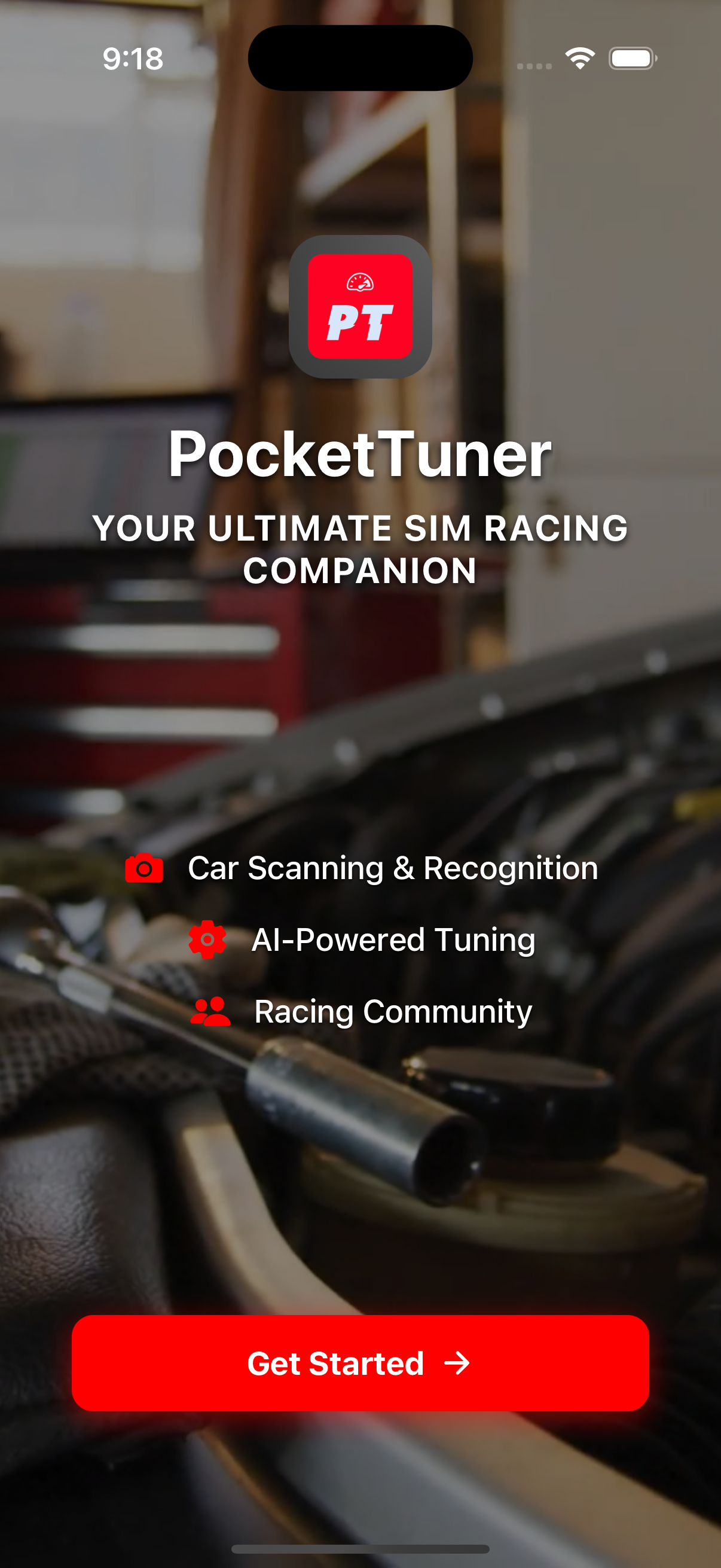 PocketTuner Welcome Screen