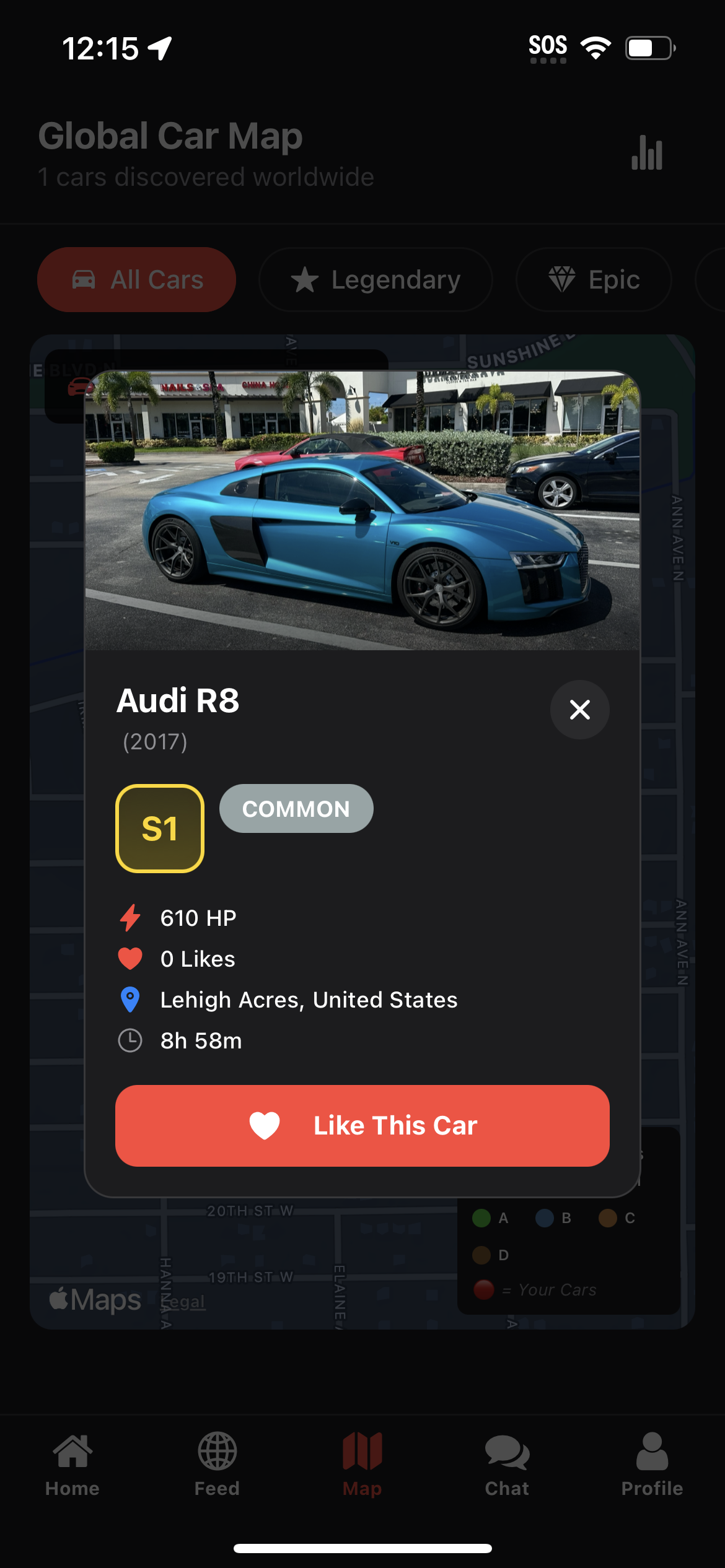 Map Car Discovery Popup